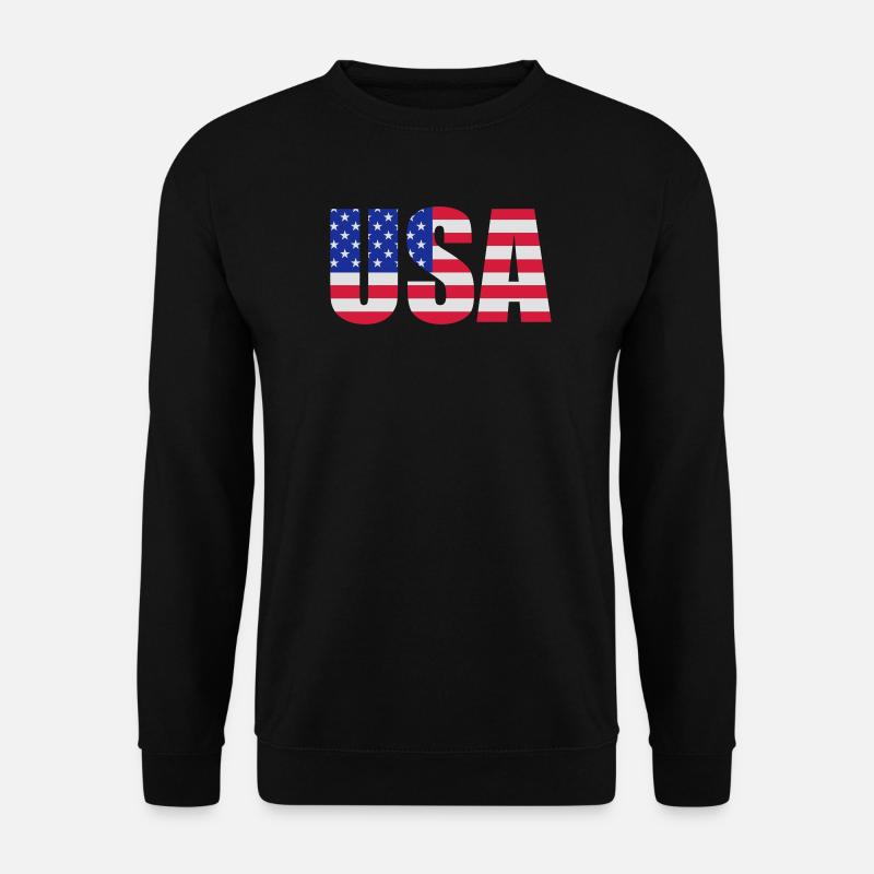 USA Flagge - Unisex Pullover - Schwarz