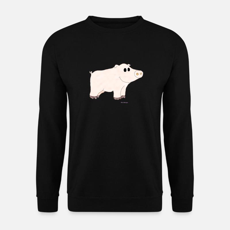 Schwein / Pig - Unisex Pullover - Schwarz