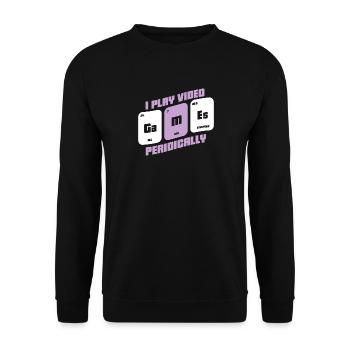 Gamer - Zocker - Geek - Sweat-shirt Unisexe - noir - Devant - Alina (178cm) & Michal (187cm)