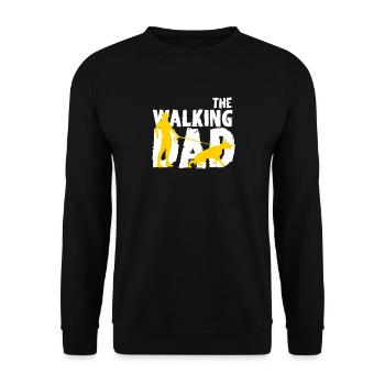 Walking dad and dog - Unisex Sweatshirt - black - Front - Alina (178cm) & Michal (187cm)