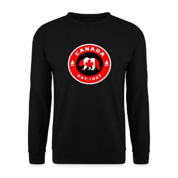 Canada Ours drapeau Amérique du Nord cadeau - Sweat-shirt Unisexe - noir - Devant - Alina (178cm) & Michal (187cm)