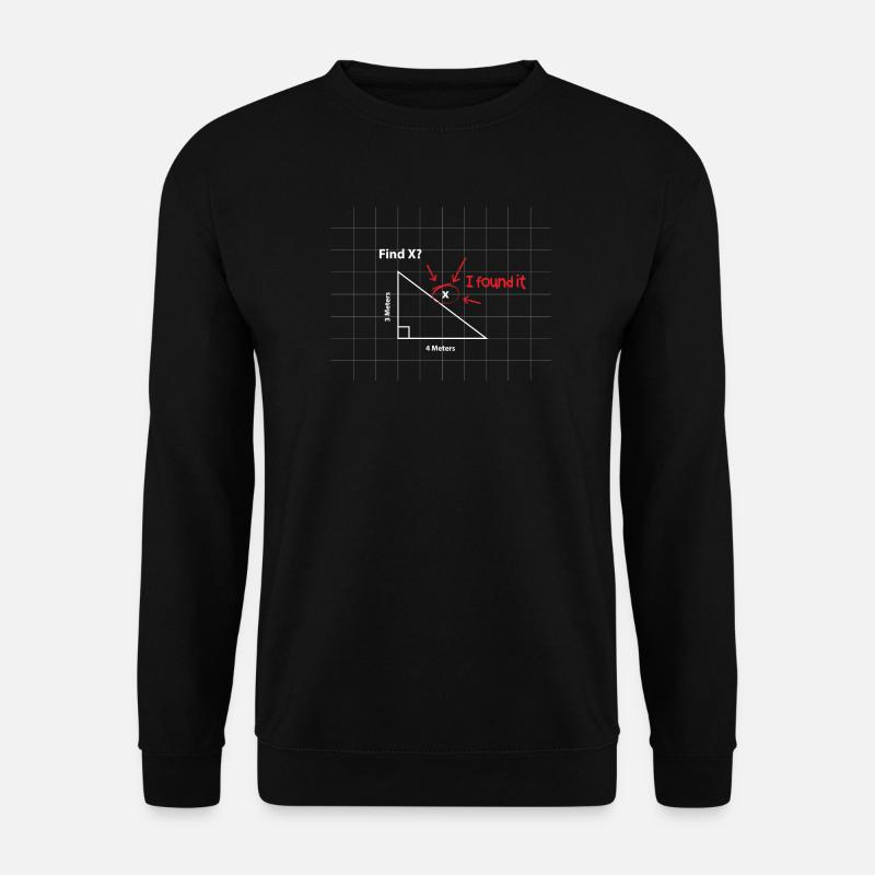 Find X Math Puzzle - Unisex Sweatshirt - black
