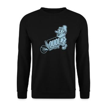 Zwerg tragen, was - Unisex Pullover - Schwarz - Vorne - Alina (178cm) & Michal (187cm)