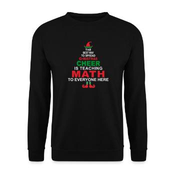 Chemise de Noël pour professeur de maths - Sweat-shirt Unisexe - noir - Devant - Alina (178cm) & Michal (187cm)
