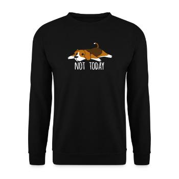 Nicht heute Beagle Shirt - Unisex Pullover - Schwarz - Vorne - Alina (178cm) & Michal (187cm)