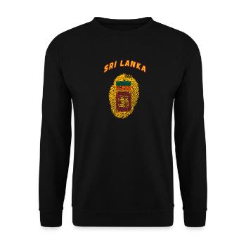 Sri Lanka Asien Land Fingerabdruck Geschenk - Unisex Pullover - Schwarz - Vorne - Alina (178cm) & Michal (187cm)