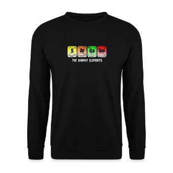 Chemistry teacher | Sarcasm | periodic system - Unisex Sweatshirt - black - Front - Alina (178cm) & Michal (187cm)