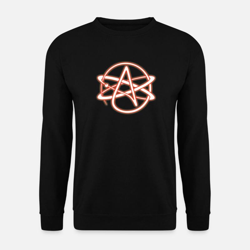 Atheist Symbol rot - Unisex Pullover - Schwarz