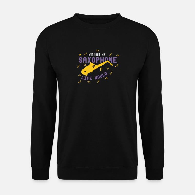 Saxophon - Unisex Pullover - Schwarz