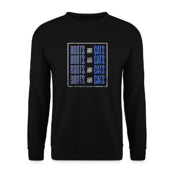 Boots and cats - Unisex Sweatshirt - black - Front - Alina (178cm) & Michal (187cm)