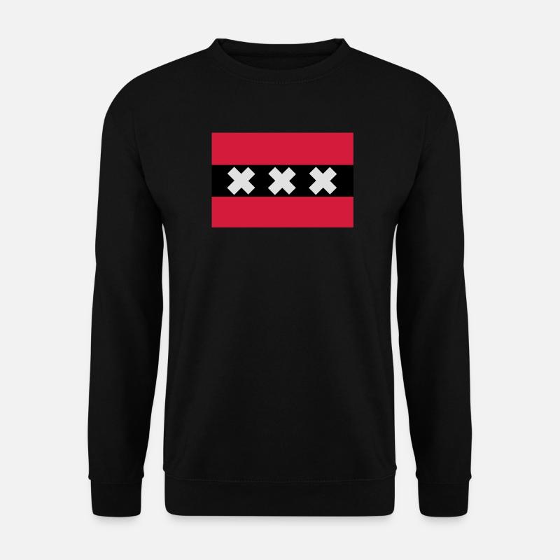 Amsterdam Flagge - Unisex Pullover - Schwarz