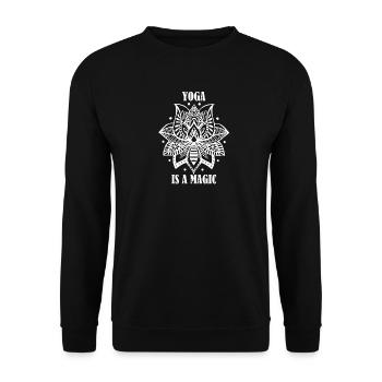Yoga - Unisex Pullover - Schwarz - Vorne - Alina (178cm) & Michal (187cm)