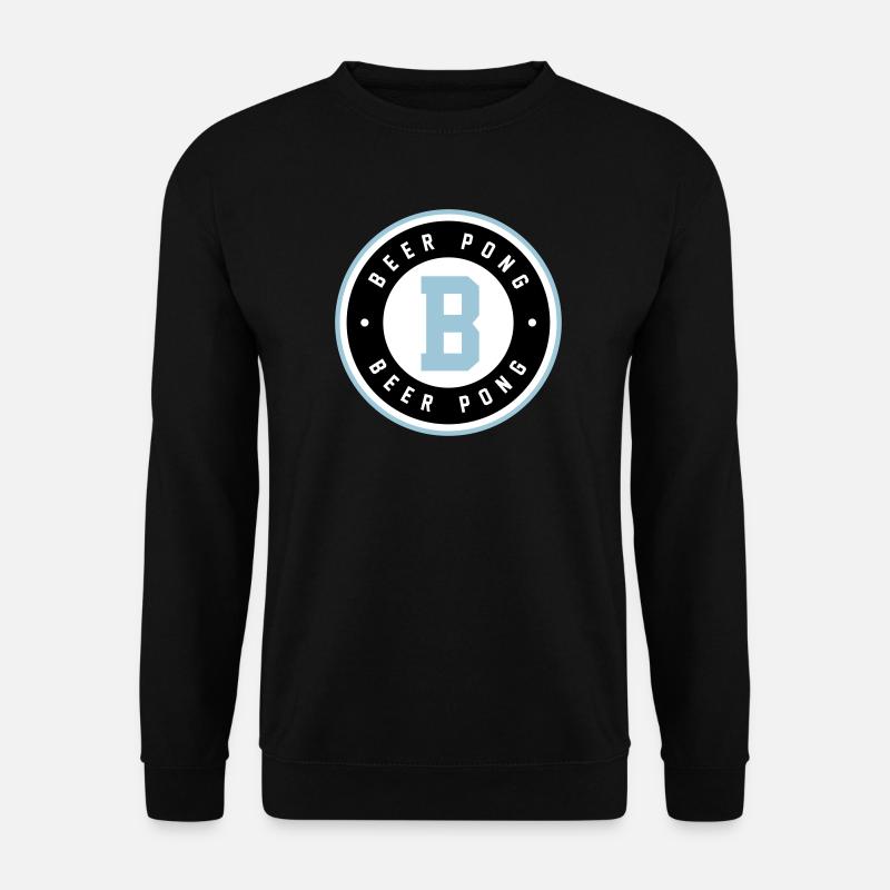 Beer Pong Badge Blue Logo - Unisex Sweatshirt - black