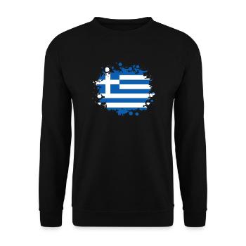 Grèce Taches / Cadeau Athènes Drapeau Greece - Sweat-shirt Unisexe - noir - Devant - Alina (178cm) & Michal (187cm)
