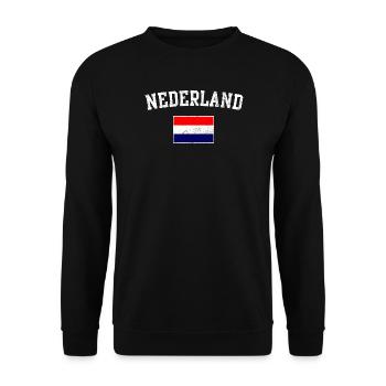 Nederland Arc Flag - Unisex Sweatshirt - black - Front - Alina (178cm) & Michal (187cm)