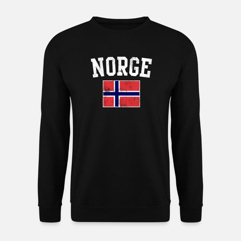 Norwegian Flag Emblem - Unisex Sweatshirt - black