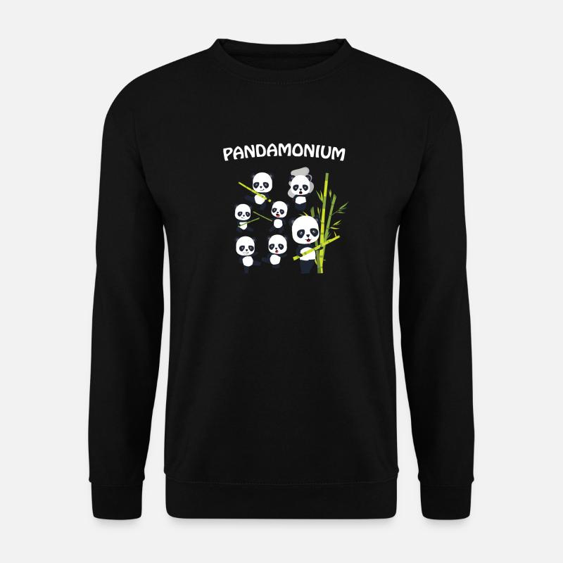 Panda - Unisex Pullover - Schwarz