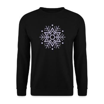 snowflake - Unisex Sweatshirt - black - Front - Alina (178cm) & Michal (187cm)