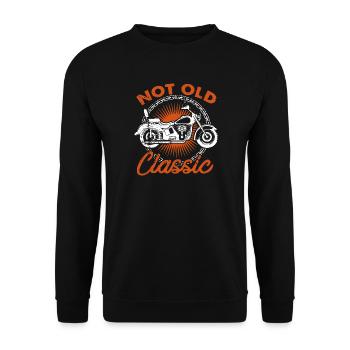 Chemise de grand-père de moto - Sweat-shirt Unisexe - noir - Devant - Alina (178cm) & Michal (187cm)