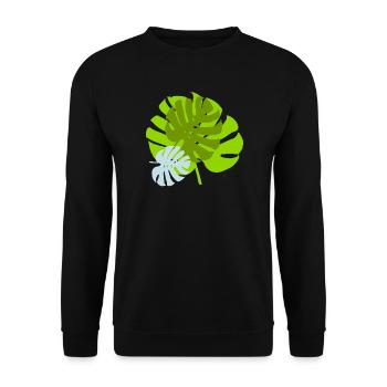 leaves - Unisex Sweatshirt - black - Front - Alina (178cm) & Michal (187cm)