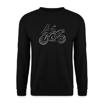 Motard, vélo, motard, 1200 - Sweat-shirt Unisexe - noir - Devant - Alina (178cm) & Michal (187cm)