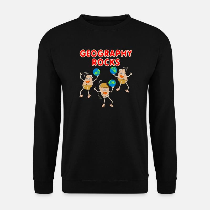 Three Geography Rocks - Unisex Pullover - Schwarz