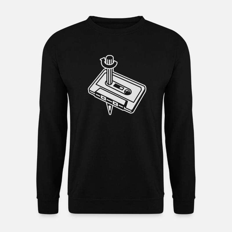 Kassette & Stift - Unisex Pullover - Schwarz