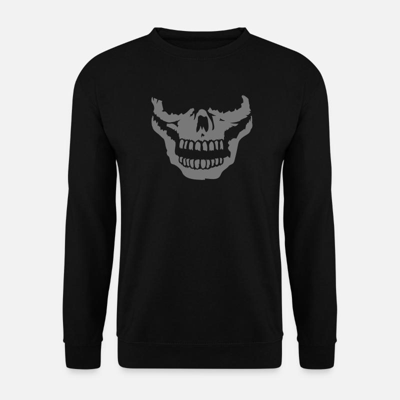 halber Totenkopf für Halstuch - Unisex Pullover - Schwarz