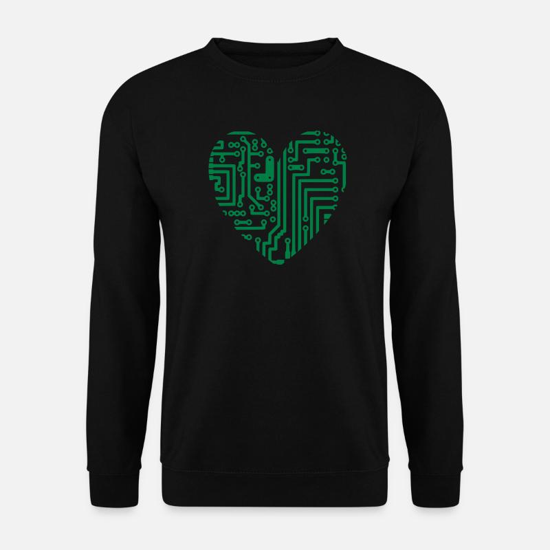 Computer Heart - Unisex Sweatshirt - black
