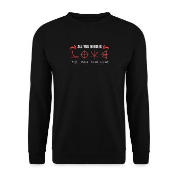 Tout ce dont vous avez besoin, ce sont des symboles mathématiques - Sweat-shirt Unisexe - noir - Devant - Alina (178cm) & Michal (187cm)