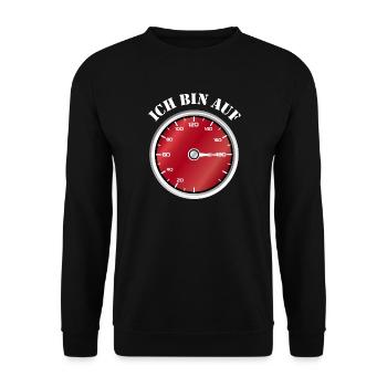 Compteur de vitesse rouge, je suis en vitesse - Sweat-shirt Unisexe - noir - Devant - Alina (178cm) & Michal (187cm)