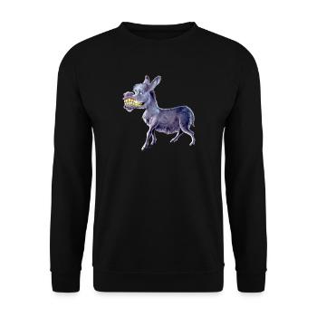 Donkey Morgenstund - Unisex Sweatshirt - black - Front - Alina (178cm) & Michal (187cm)