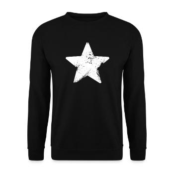 starry star splatter - Unisex Sweatshirt - black - Front - Alina (178cm) & Michal (187cm)