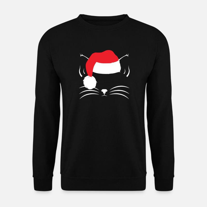 Weihnachtskatze Shirt - Unisex Pullover - Schwarz
