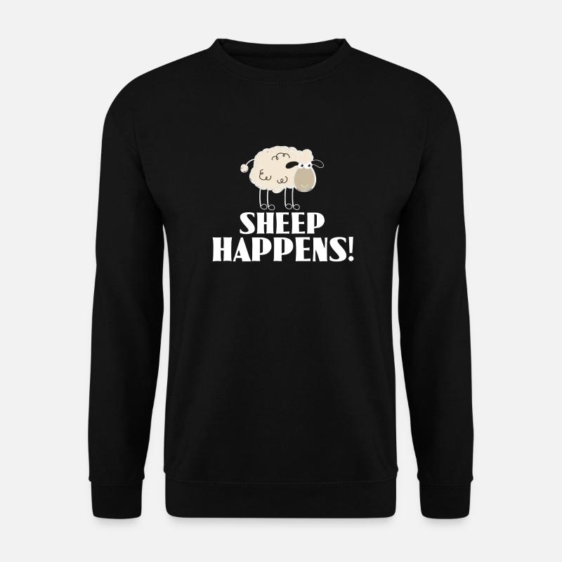 SHEEP HAPPENS - ist so, wie es ist - Unisex Pullover - Schwarz