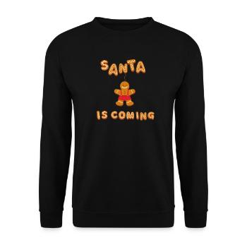 Santa is coming - Unisex Pullover - Schwarz - Vorne - Alina (178cm) & Michal (187cm)