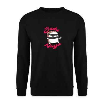 Sushi food Japan gift - Unisex Sweatshirt - black - Front - Alina (178cm) & Michal (187cm)