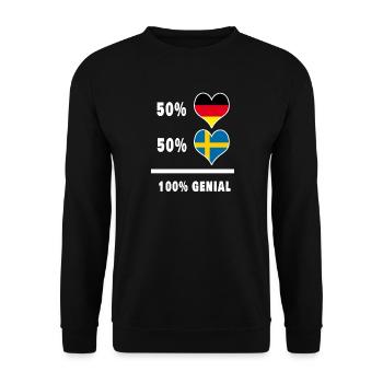 Allemagne et Suède Génial / cadeau drapeau - Sweat-shirt Unisexe - noir - Devant - Alina (178cm) & Michal (187cm)