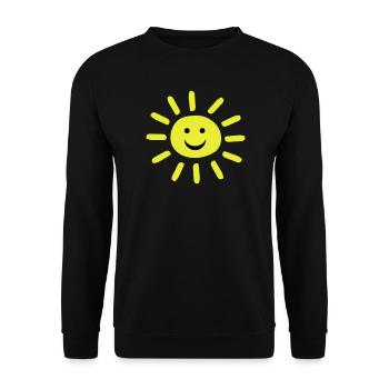 Smiley Summer Sun - Unisex Pullover - Schwarz - Vorne - Alina (178cm) & Michal (187cm)