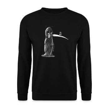 la merde arrive - Sweat-shirt Unisexe - noir - Devant - Alina (178cm) & Michal (187cm)