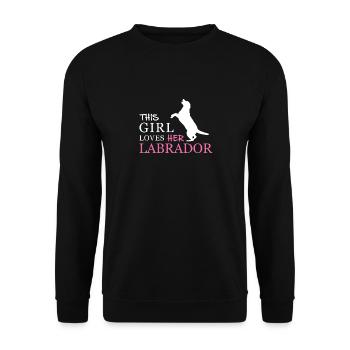 Labrador - Unisex Pullover - Schwarz - Vorne - Alina (178cm) & Michal (187cm)