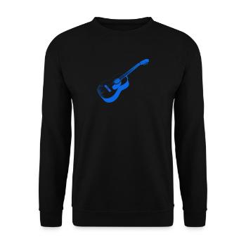 Impression de guitare acoustique astucieuse - Sweat-shirt Unisexe - noir - Devant - Alina (178cm) & Michal (187cm)
