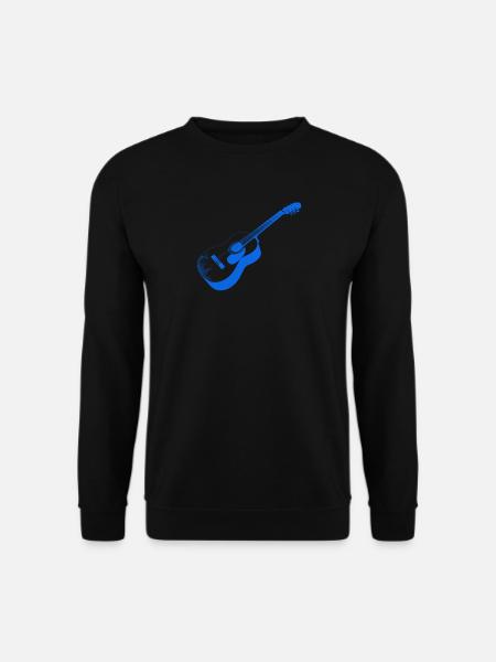 Kunstvoller Akustik-Gitarre Druck - Unisex Pullover - Schwarz