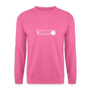 Volleyball - die Sache mit dem Netz. Und drüber. - Unisex Pullover - Pink - Vorne