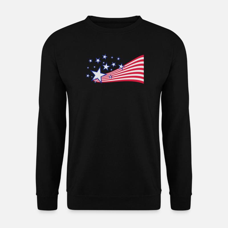 USA Flagge - Unisex Pullover - Schwarz