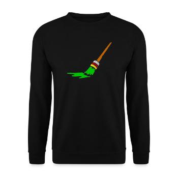 Conception de pinceau graffiti urbain - Sweat-shirt Unisexe - noir - Devant - Alina (178cm) & Michal (187cm)