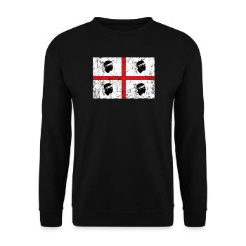 Sardinia flag vintage effect - Unisex Sweatshirt - black - Front - Alina (178cm) & Michal (187cm)