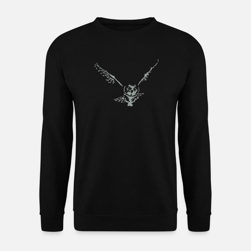 Eule - Unisex Pullover - Schwarz