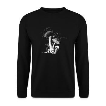 quatre champignons - Sweat-shirt Unisexe - noir - Devant - Alina (178cm) & Michal (187cm)
