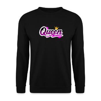 Queen - Unisex Sweatshirt - black - Front - Alina (178cm) & Michal (187cm)